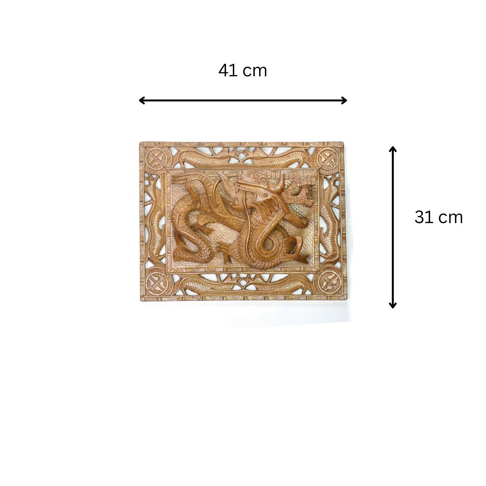 Mythical Dragon - Wood Art Wall Frame