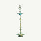 Ornate Traditional Metal Oil Lamp Stand with Patina