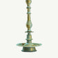 Ornate Traditional Metal Oil Lamp Stand with Patina