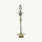 Traditional Metal Oil Lamp Stand with Natural Patina