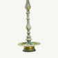 Traditional Metal Oil Lamp Stand with Natural Patina