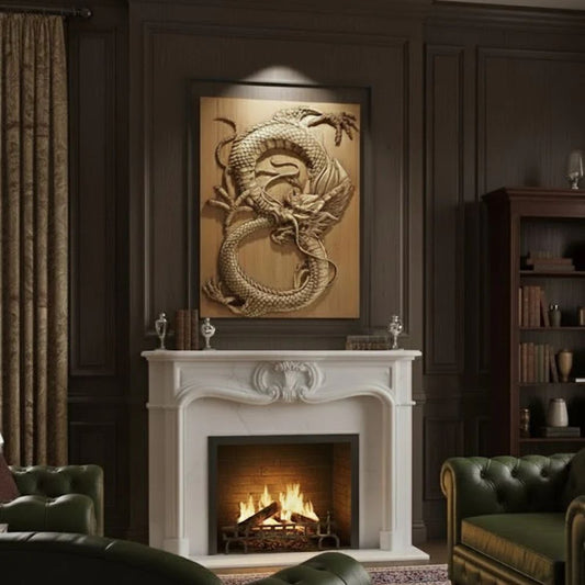 Imperial Dragon Wall Sculpture