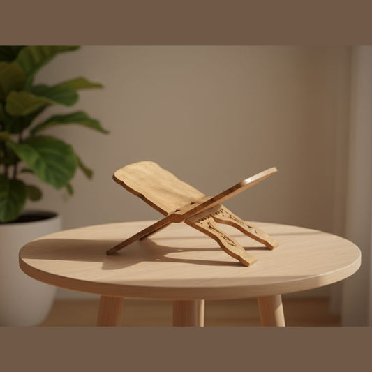 Hand-Carved Walnut wood Quran Stand (Rehal)