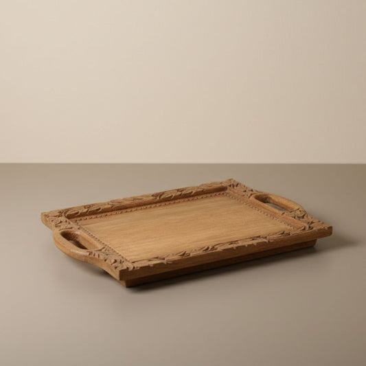 Ebon Horizon Walnut Wood Tea Tray