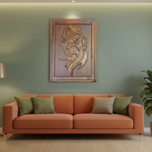 Divine Protector Hanuman Wood Wall Frame
