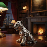 VIntage Perforated  Metal Leopard Cub Sculpture