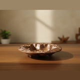 The "Lotus" Hand-Carved Walnut Wooden Serving Plate
