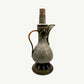 Vintage Hand-Engraved Copper Ewer with Stand | Middle Eastern Islamic Calligraphy & Arabesque Motifs