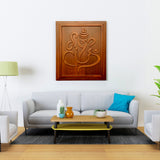 Wooden Lord Ganesha Wall Frame Decor