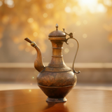 Vintage Middle Eastern Copper Ewer | Handcrafted with Traditional Spout & Lid