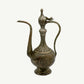 Vintage Middle Eastern Copper Ewer | Hand-Engraved Islamic Calligraphy & Arabesque Motifs