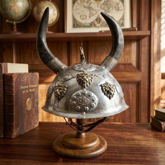 The Vintage Viking Horned Helmet